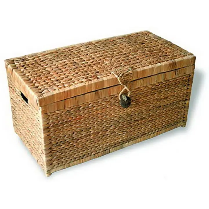 Baúl Decorativo Enea Trenzada para Almacenamiento y Decoración Rústica - 1