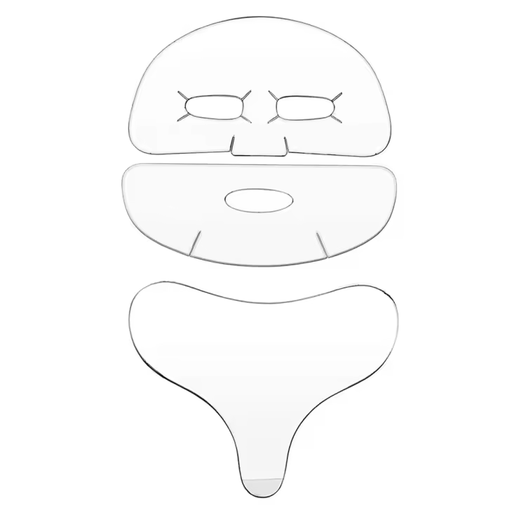 Parches De Silicona Reutilizable Para El Pecho Y El Cuello Conjunto De Parches De Cara Completa Para Mujeres Y Niñas Eliminación De Arrugas Y Mejora Del Contorno Del Rostro - 1