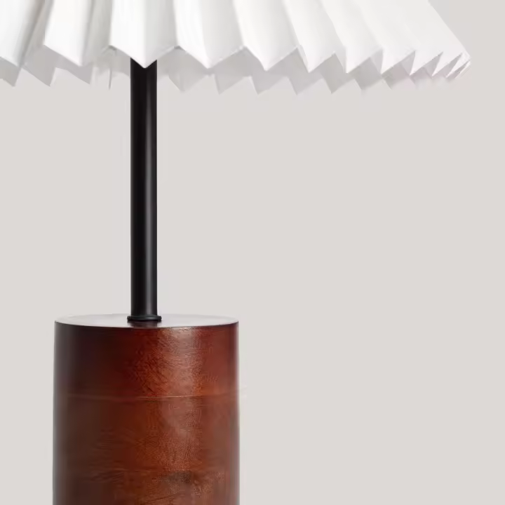 Ledkia Lámpara de Mesa Madera Leonessa ILUZZIA Blanco Roto - 1