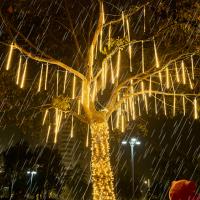 Luces De Invierno LED Para Exteriores Estallido De Meteoros Con Caída De Hielo Decoración Navideña Luz Cascada De Copos De Nieve Para El Hogar - details 2