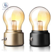 Bombilla De Noche LED Recargable Vintage Retro Sin Cable Con Sombrilla De Vidrio Para Decoración De Dormitorio Lámpara De Mesa - details 13