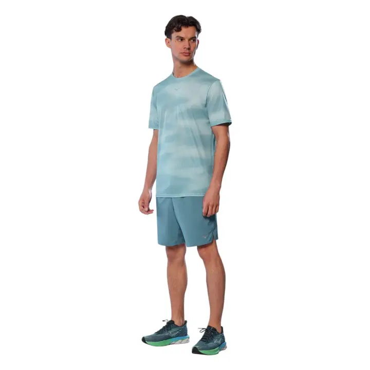 Camiseta Mizuno Impulse Core Graphic Celeste J2Gac010-04 Running  Hombre - 1