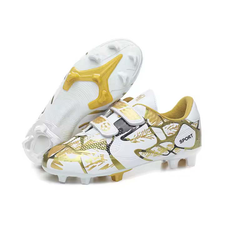Zapatos de fútbol para niños y niñas con suelo resistente de material de cuero para uso en interiores y exteriores en las temporadas de primavera y verano 9 - 1