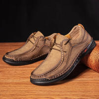 Zapatos De Cuero Hechos a Mano Para Hombre Casual Zapatillas Diseño Cómodo Zapato De Negocios Mocasines Con Cordones Material De Suela De Goma - details 8