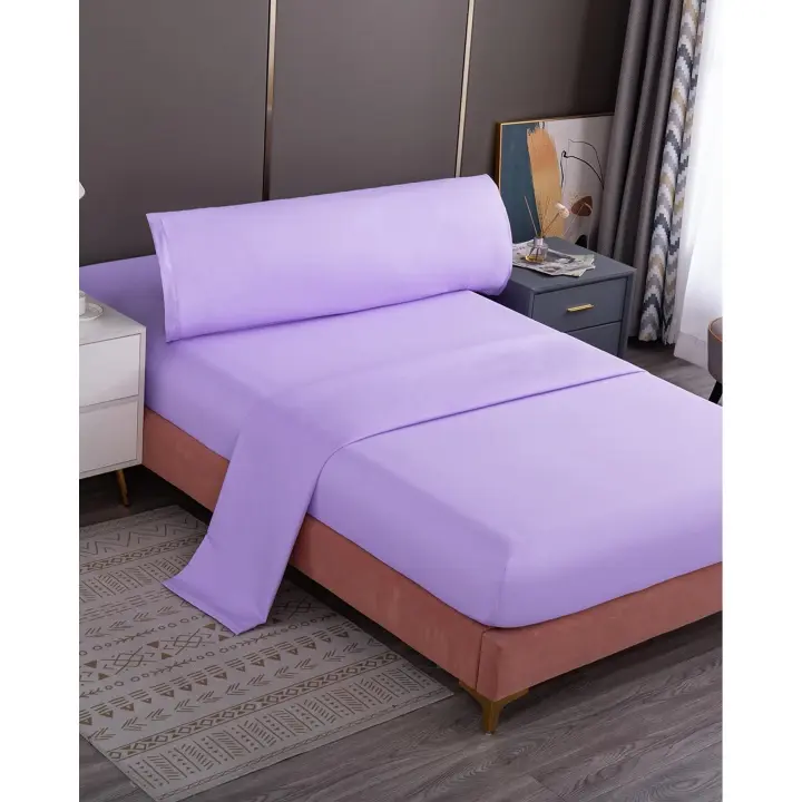 STARLEY-Sábanas lisos de verano,suave,3 Piezas,100%Poliéster,Incluye Funda de Almohada + Encimera + Bajera Ajustable,90cm hasta 150cm - 1
