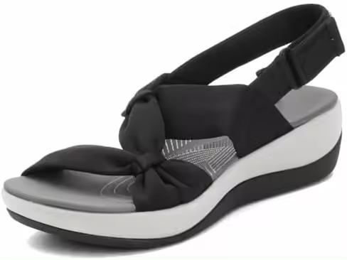 Sandalias de verano para mujer 2024 ortopédico soporte de arco zapatos para caminar casual cómoda plataforma cuñas sandalias de tiras - 1