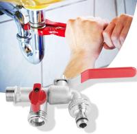 Grifo de Agua de 90 Grados, válvula Doble, Grifo de baño de 1/2 "para Lavadora de Jardín al Aire Libre - details 2