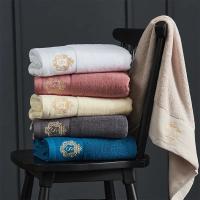 Toalla De Baño Grande De Algodón 70x140cm Bordada Lujo Sobredimensionada Marrón Azul Blanco Regalo Conjunto De Toallas Absorbente Y Secado Rápido - details 10