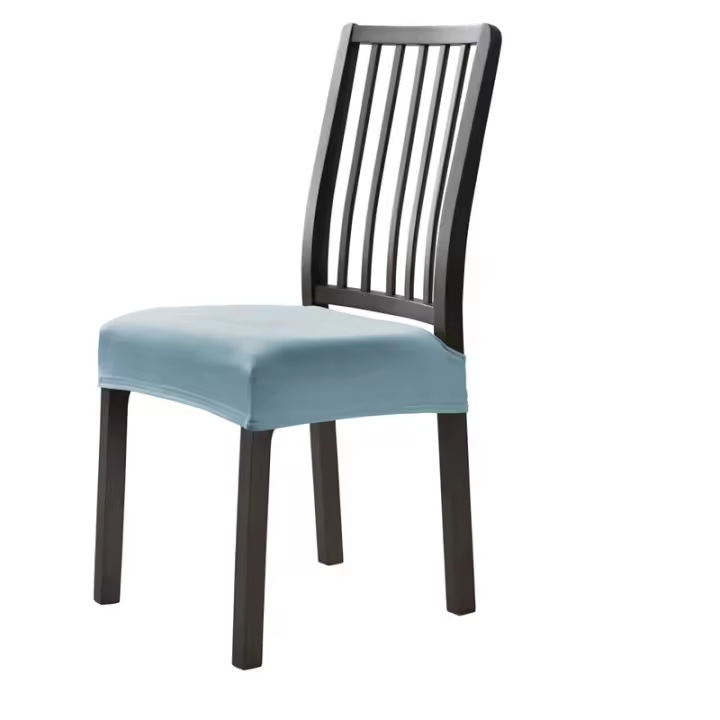 Cubierta De Silla De Comedor Suave De Velours Color Sólido Cubierta De Asiento Desmontable Antipolvo Fundas De Silla Para Hotel Y Hogar - 1