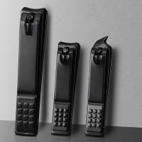 Juego De Aparadores De Uñas Profesionales En Acero Inoxidable Negro Para Uñas De Dedos Y Pies Cortador De Uñas Trimmer De Uñas - details 1