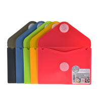 Pack 10 Ud. Carpeta Sobre con Cierre de Velcro - Tamaño A7 para hasta 100 Hojas 80 grs. - REF 90918 -  5 Colores Vital Opacos con Textura Soft Touch - 100% reciclable -by Office Box - details 0