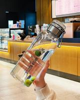 Botella De Agua De Vidrio Grande 1L Portátil Y Antigrado Para Exteriores Con Infusor De Té Translúcida Para Adultos - details 11