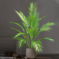Planta Artificial De Palma Tropical Grande 50-88cm Hojas Verdes De Plástico Para Decoración De Jardín Oficina Y Hogar - details 2