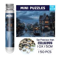 Rompecabezas De Tubo De Prueba 150pcs Juego Educativo Familiar De De Decompresión Romántico Pueblo Sakura Con Estilo De Rompecabezas De Papel Para Todas Las Edades - details 3