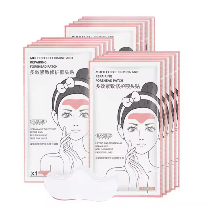 HUNMUI-mascarilla de 5 piezas, parche para la frente, pegatinas antiarrugas, líneas de ceño, antienvejecimiento, parches hidratantes para el cuidado de la piel - 1
