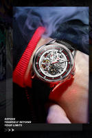 Reloj De Moda PLAYBOY Para Hombres Acero Inoxidable Automático Mecánico Reloj De Mano Con Numeros Romanos Resistente Al Choque Y Luz - details 18