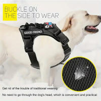 Harnés Para Perro Reflectante Con 5PCS Parches Harnés De Oxford Suave Ajustable Con Capa Interna De Malla Fácil T - details 6