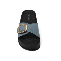 Calzados soraia, Sandalia Plana con Hebilla Dorada, Diseño Moderno, Comodidad Superior. - details 2