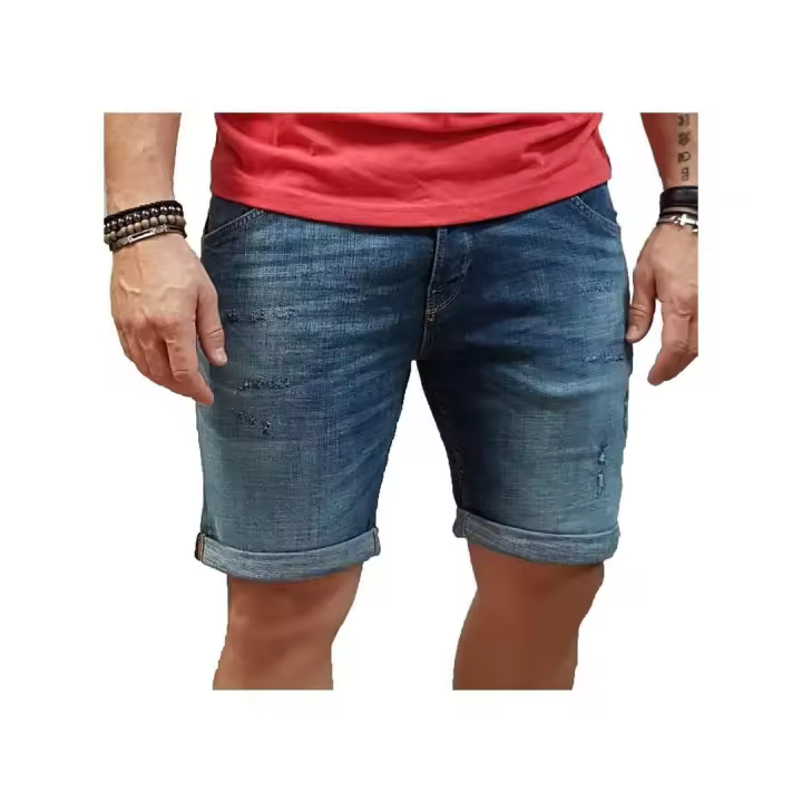 Jack & Jones Pantalón Corto Hombre Rotos Tejido Suave Elástico Botones - 1