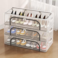 Caja De Zapatos De Plástico Transparente Organizador De Cajones Engrosados Caja De Zapatos Pila Caja De Almacenamiento Para Zapatos - details 4