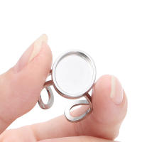 5 Piezas De Acero Inoxidable 18/25mm Encaje De Anillo Oval Base Vacía Para Fabricación De Joyas Accesorios De Findings DIY - details 5