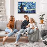 Rompecabezas De 1000 Piezas 'La Noche Estrellada' Juego Educativo Para Adultos Y Niños Decoración De Hogar Divertido Y Educativo - details 6
