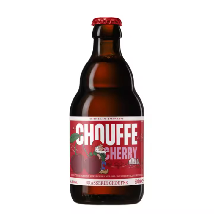 Cerveza Artesanal Chouffe Cherry - Pack 6 ó 12 Botellas 33 CL - Cerveza Afrutada - Cereza - 8% - 1