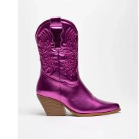 EVA ZORTEON - Nueva Colección! Botín cowboy, de polipiel bordado, de tacón grueso, estable,  con cremallera, Marca TULIPANO. - details 8