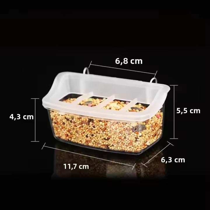 Alfombra De Aves Alimentador De Aves Para Pájaros Periquito Alimento Y Agua En Un Solo Recipiente Accesorio Para Jaula De Aves - 1