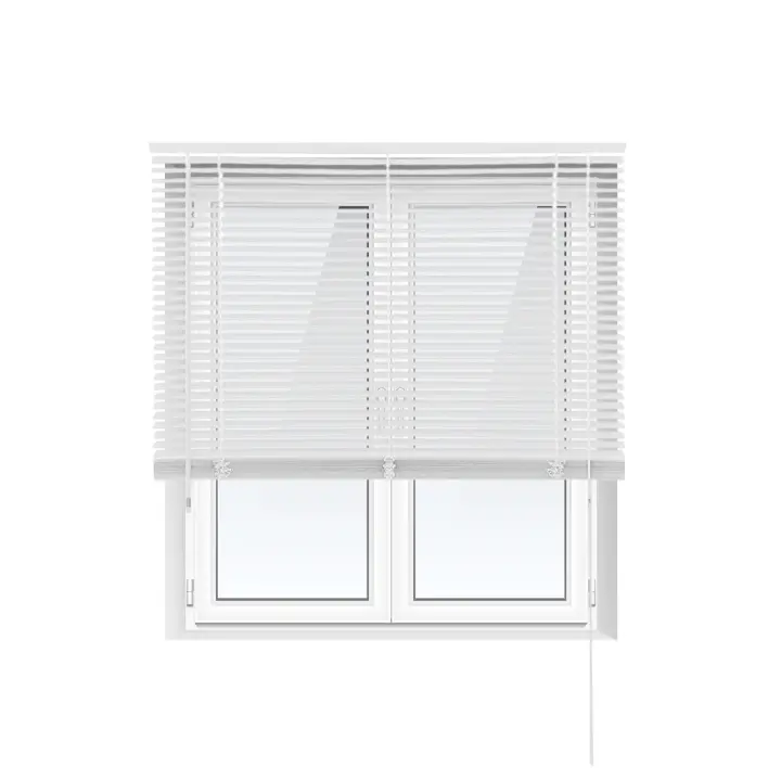 Acomoda Textil – Persiana Veneciana de Aluminio para Ventana con Lamas Horizontales Interior y Exterior. Estor Ajustable Protector de Luz para Hogar y Oficina Fácil Instalación. (Blanco, 60x130 cm) - 1