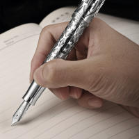 Nuevo Bolígrafo De Fuente Resina Hongdian D1 0.5mm Nib Esqueleto Hueco Suministros De Oficina De Negocios Con Recarga Pistón - details 0