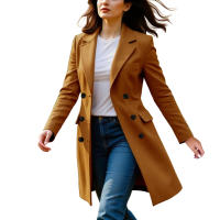 Nueva Chaqueta De Mujer De Invierno Con Manga Larga Y Cuello En V A-line Fashion Chaqueta De Trench Para Otoño Y Invierno - details 8