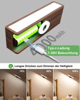 Lámpara de Pared with Katería de Carga USB, Lampara Mesita Noche Recargable, Apliques de Interior Adhesivos para Dormitory, 360 ° Giratorio de Control Tácthil - details 3
