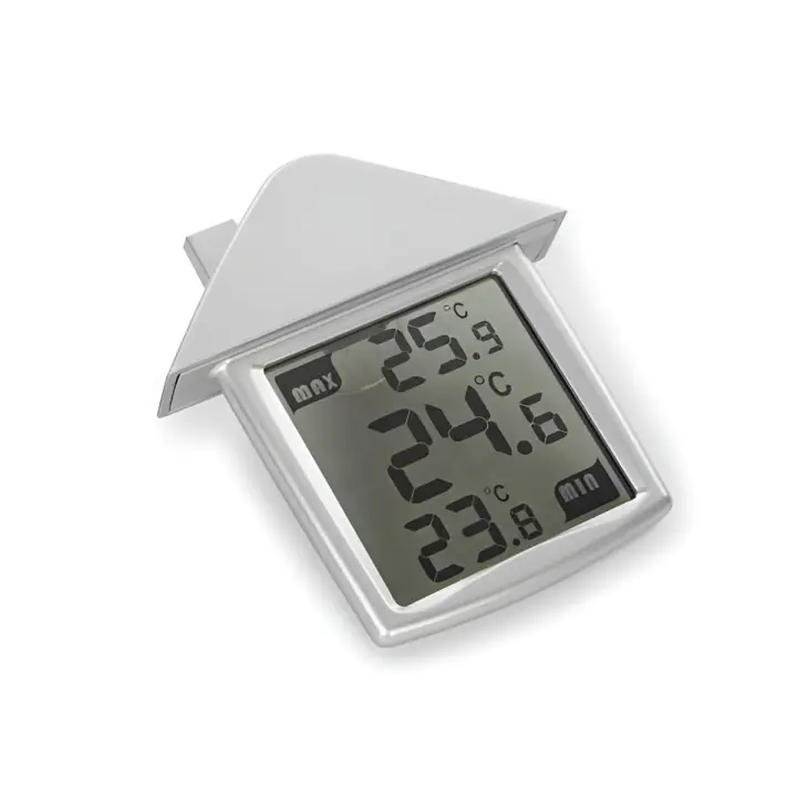 Perel Termómetro de Ventana Transparente con Indicación de Temperaturas Mínimas y Máximas - Uso en Interiores y Exteriores - 1