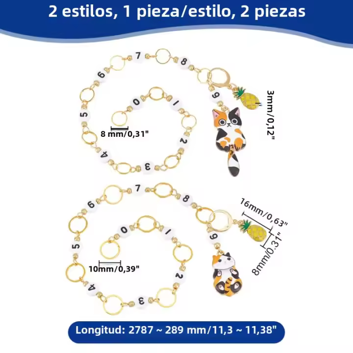 2 Pcs Encantos De Oveja Contador De Filas De Tejido Acabado En Cadenas 0-9 Marcadores De Costura De Lanas 0-9 Encantos De Bolas De Acrílico Para Crochet - 1
