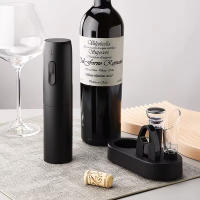 Juego De Abrevidrios Eléctrico 4-en-1 Recargable Automático Con Tapa Para Vino Y Rieles De Vino Acero Inoxidable Ecológico - details 6