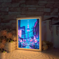 Lámpara De Noche LED Seoul Luz Pintura Fotografía Marco Decoración De Habitación Regalo Para Amigos Lámpara De Mesa Para Cama - details 0