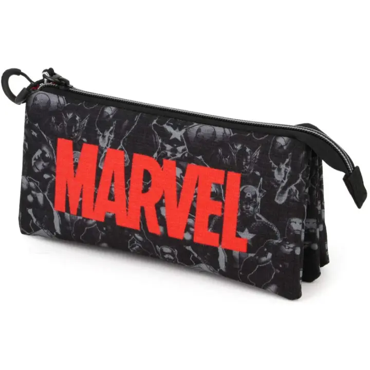 Marvel Karactermania Marvel Portatodo 63582 Junior Negro con Estampados y Tres Compartimentos - 1