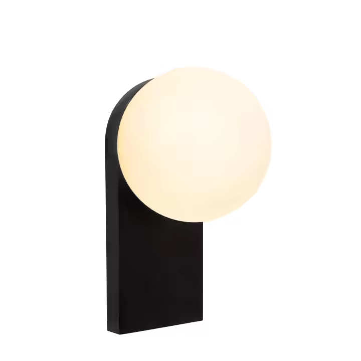 Lucide TASSA - Lámpara de pared Baño - LED Dim to warm - 1x10W 1800K/3000K - IP44 - Negro - 1
