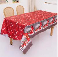 Mantel rectangular Navideño con estampado, impermeable, rectangular, para decoración de Comedor y Cocina, con lunares Rojos - details 1