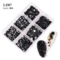 Kit De Diamantes Champagne Para Uñas Con 6 Cuadrículas De AB Cristales Planos Para Arte De Uñas Y Diseño De Manicura DIY Colores Mixtos - details 12