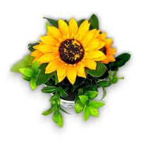 Maceta de Girasoles Artificiales - 22cm - Karawan. - details 0