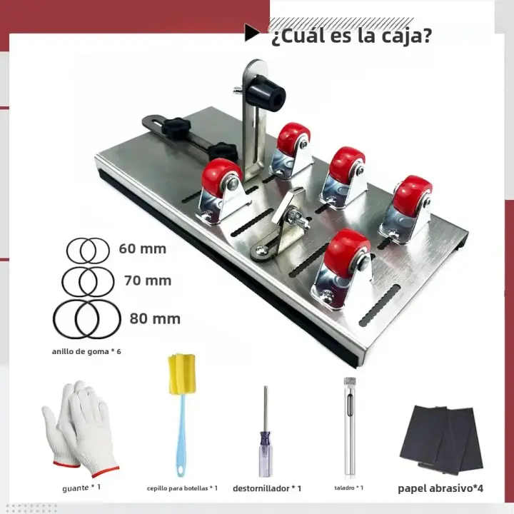 Cortadora De Botellas De Vidrio DIY Ajustable Tamaño Metal Máquina De Corte Para Botellas De Vino Decoraciones Del Hogar Herramienta De Trabajo Con Madera - 1