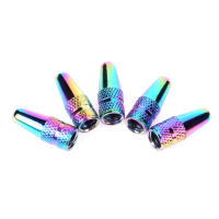 5pcs Cubierta De Válvula De Rueda Para Bicicleta Color Arcoíris Aluminio Piezas De Repuesto Para Válvulas Presta - details 4