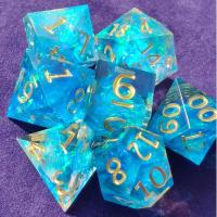Juego De 7 Dados De Resina En Formas Poliedras Multicolor Para Juegos De Mesa Y Decoración Del Hogar Juguete De Rol Para Niños Y Adultos - details 3
