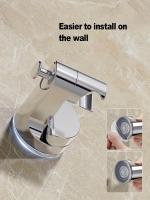 Soporte De Ducha Fácil De Instalar Sin Perforar Con Ventosa Ajustable Y Gancho Rotativo Material Duradero Plástico - details 4