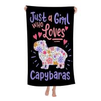 Toalla De Playa Microfibra Animal Capybara Secado Rápido Toalla De Piscina Para Viajes Yoga Absorbente Suave Y Skin-friendly Tamaño 76x182 Cm - details 2