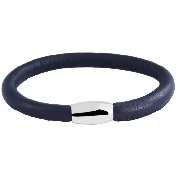 Akzent® Pulsera Redonda de Couro Genuíno Cham Cham 18cm - 1