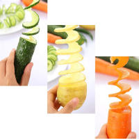 LMETJMA Cortador De Patatas En Torbellino Espiralizador De Verduras Para Chips Con 4 Palillos Eco-amigable Acero Inoxidable JT99 - details 9