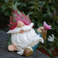 Estatua De Hadas De Resina Divertida Para Jardín 1pc Mini Figura De Elfos Decoración Para El Hogar Impermeable - details 8